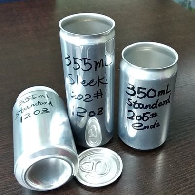 Двойные консервные банки Aluminun рукавов покрытия BPA свободные изготовленные на заказ сужающиеся с крышками 12oz 16oz